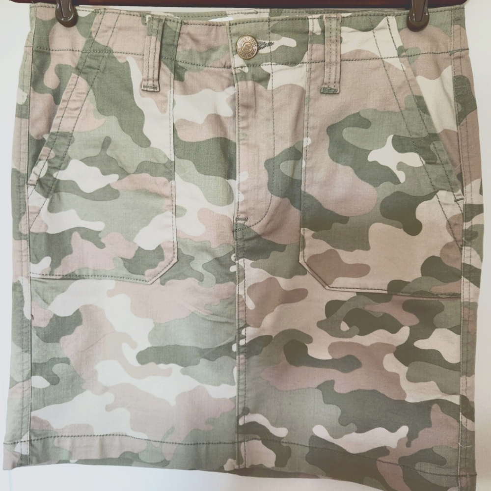 Seven7 Camouflage Zip Skirt